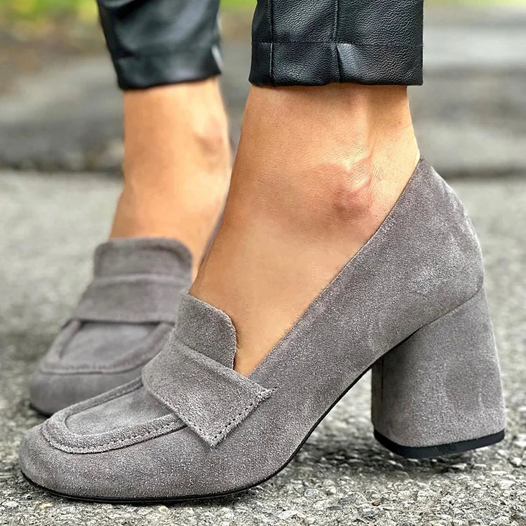 Women's Block Heel Loafers