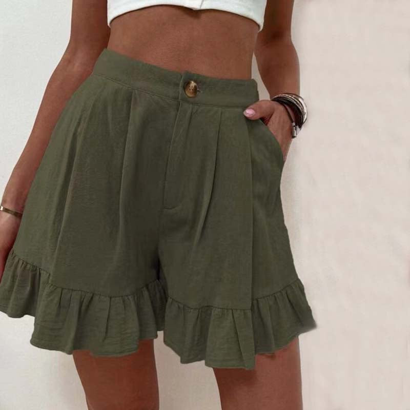Women's Breezy Ruffle Hem Shorts