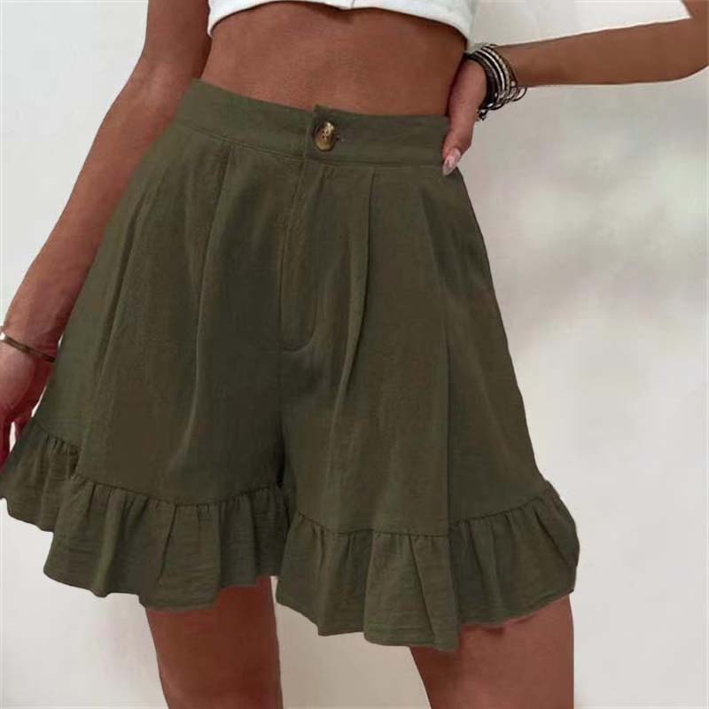 Women's Breezy Ruffle Hem Shorts