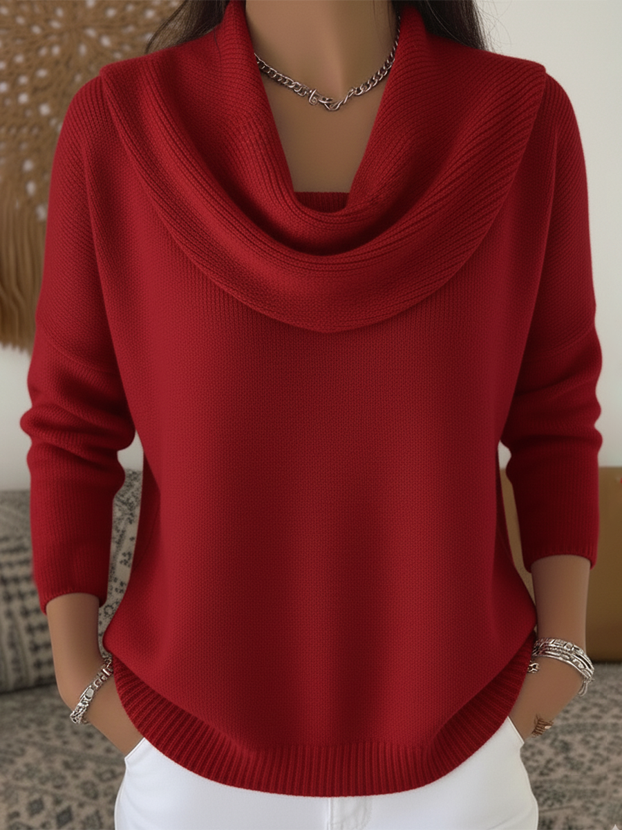 Women's Stylish Cowl Collar Sweater