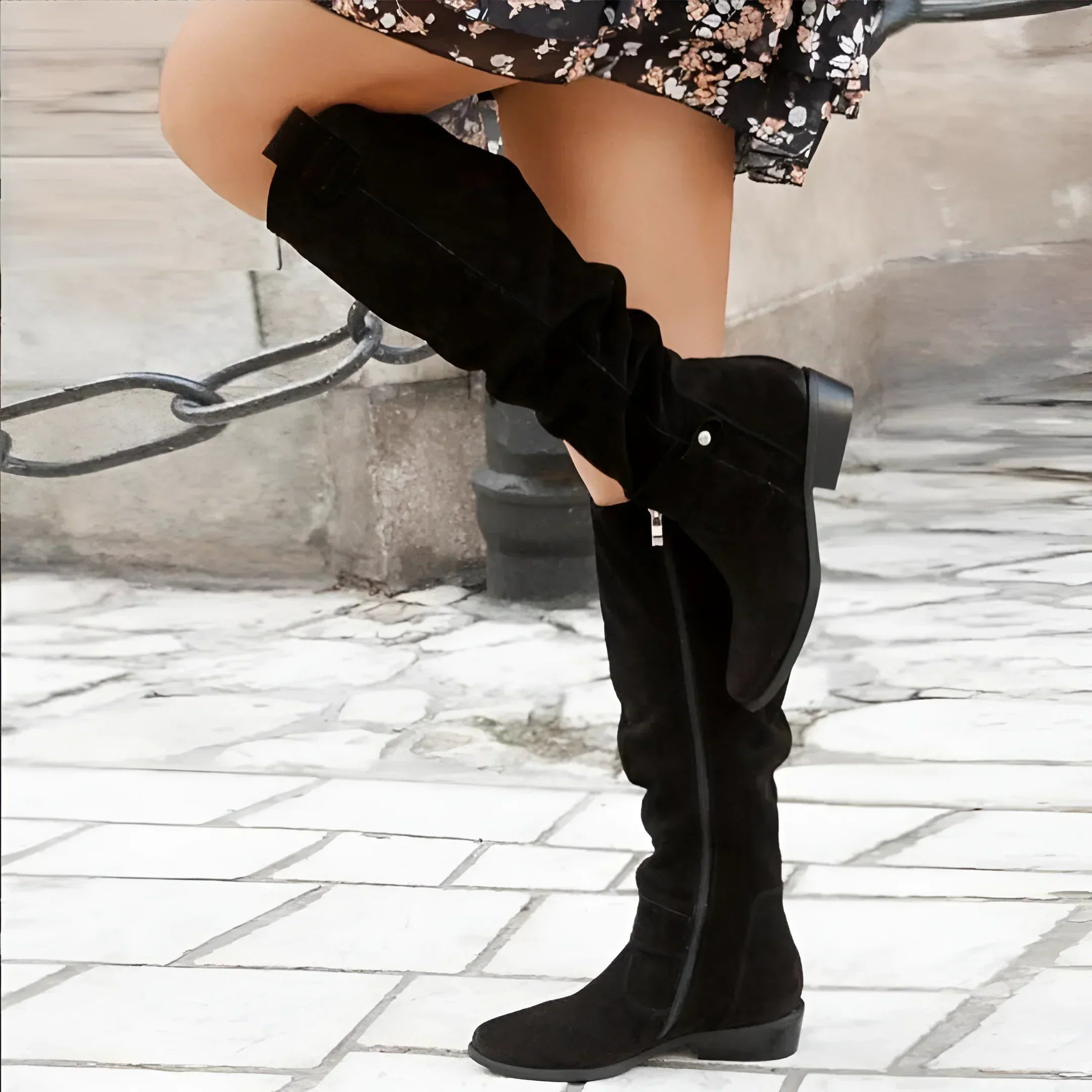 Women's Stylish Suede Knee Boots
