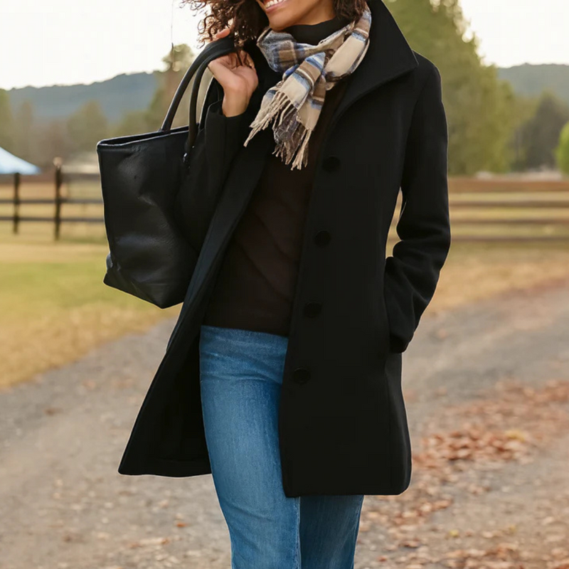 Women's Classic Coat with Buttons