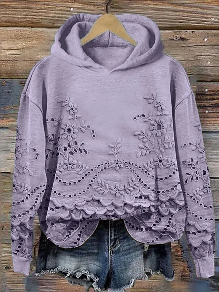 Women's Chic Floral Hoodie