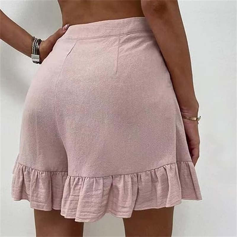 Women's Breezy Ruffle Hem Shorts