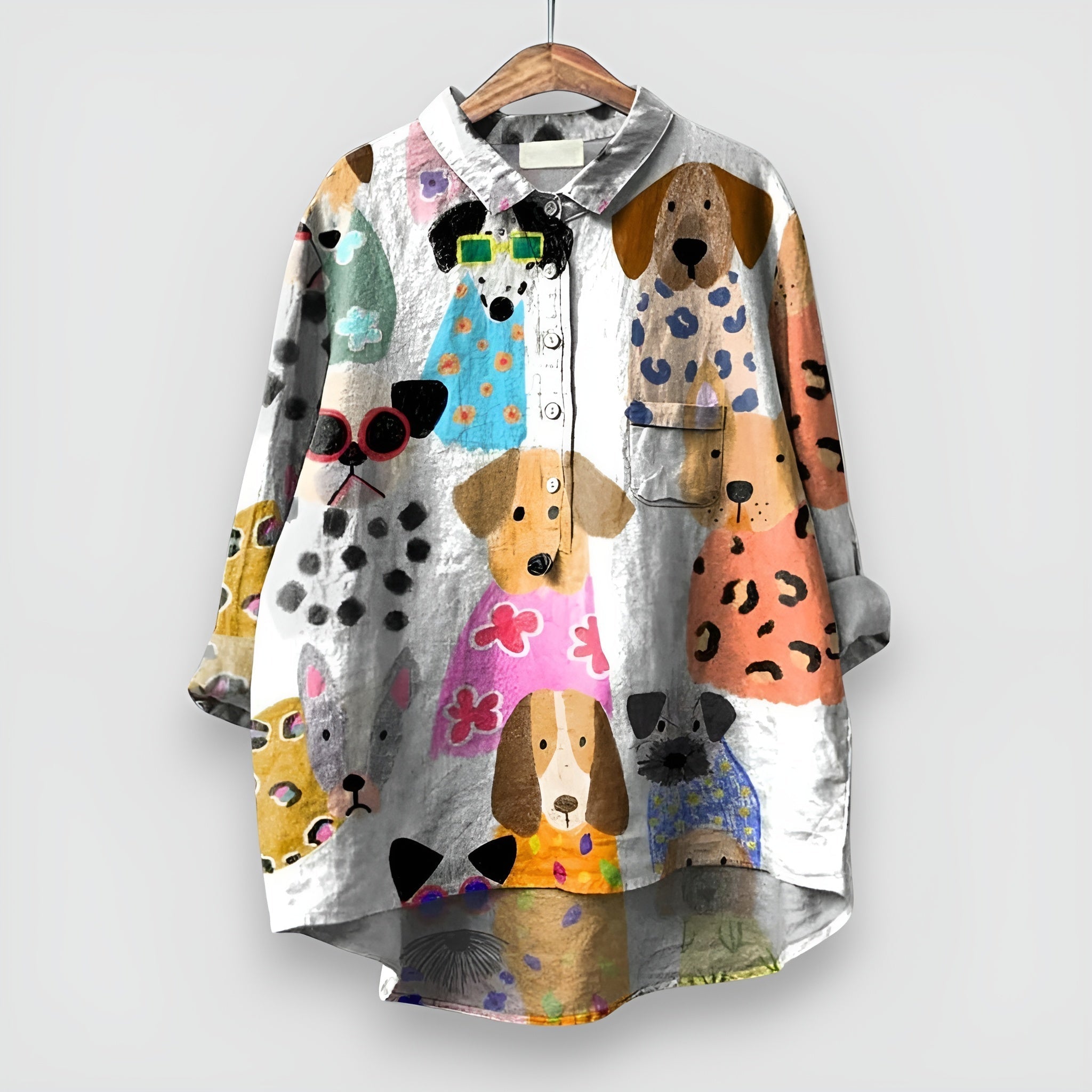 Women's Shirt with Dog Print