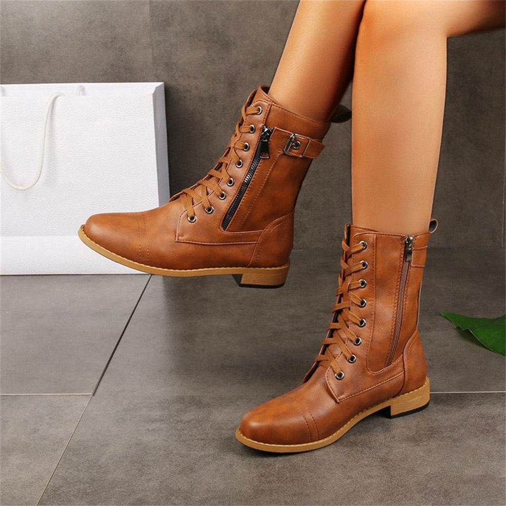 Women's Toe Side Zipper Orthopedic Boots