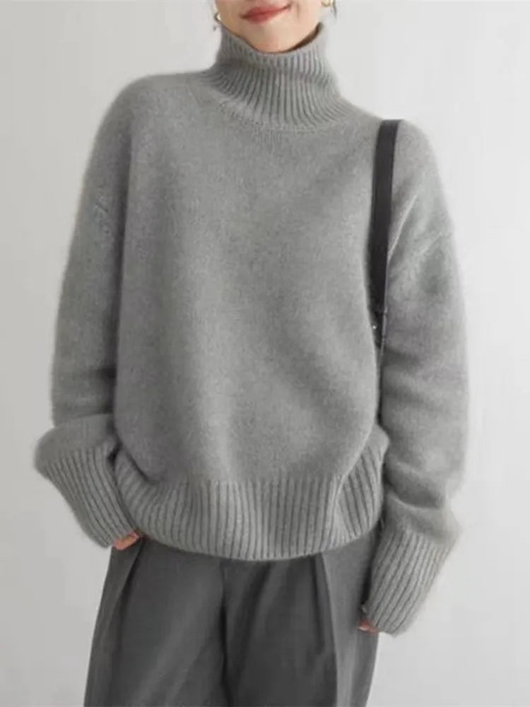 Women's High Collar Sweater
