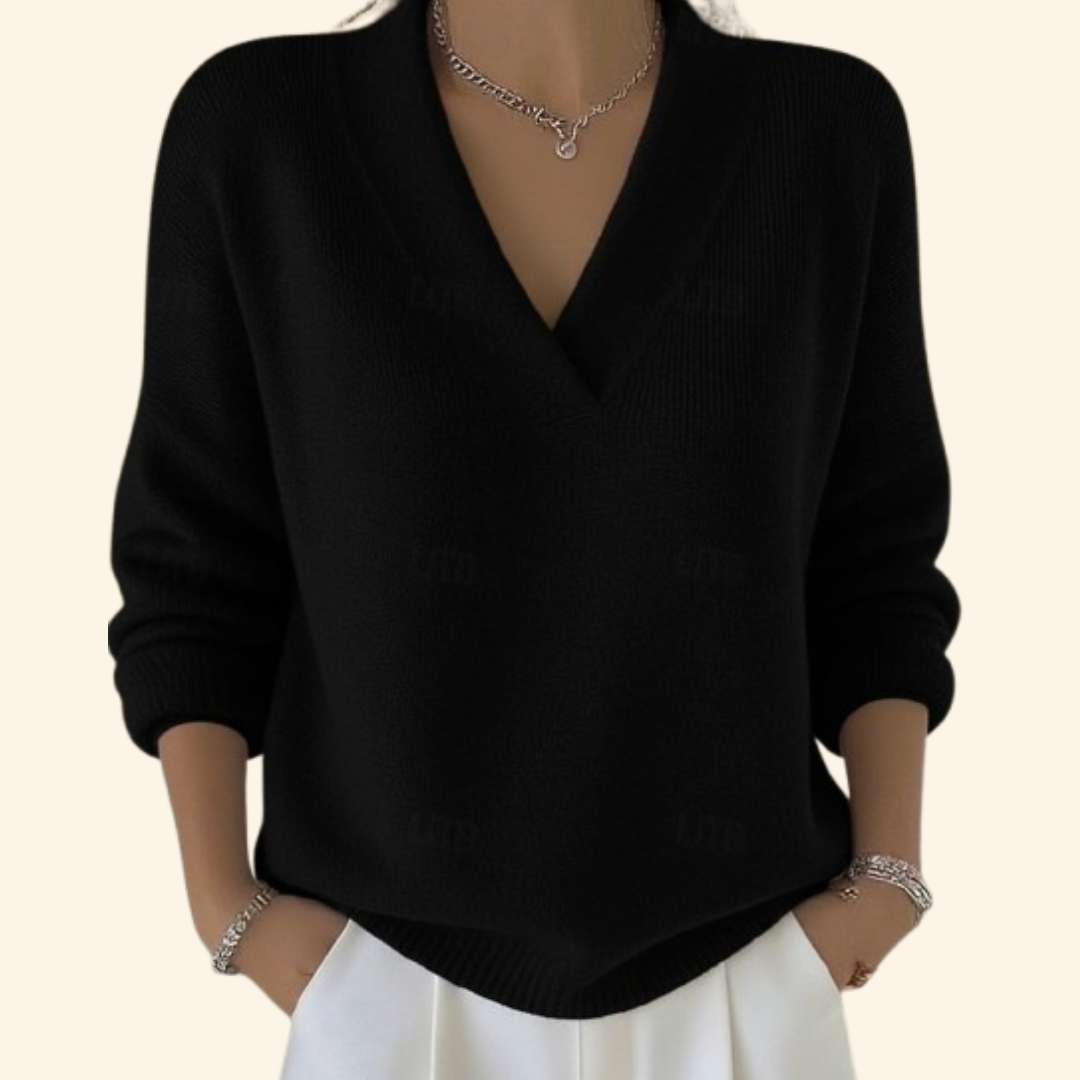 Women's Relaxed V-Neck Sweater