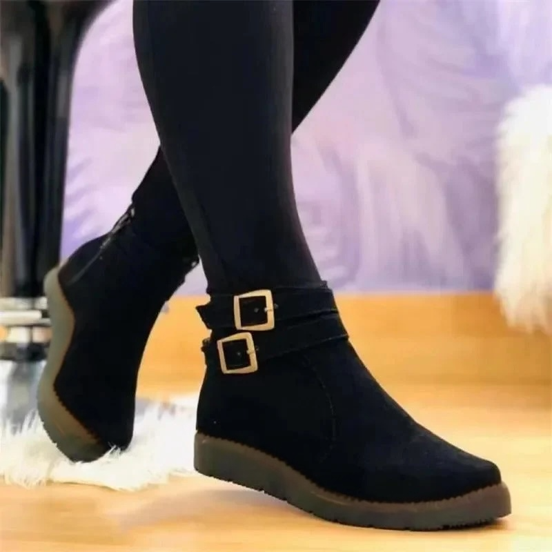 Women’s Ankle Boots with Double Buckle