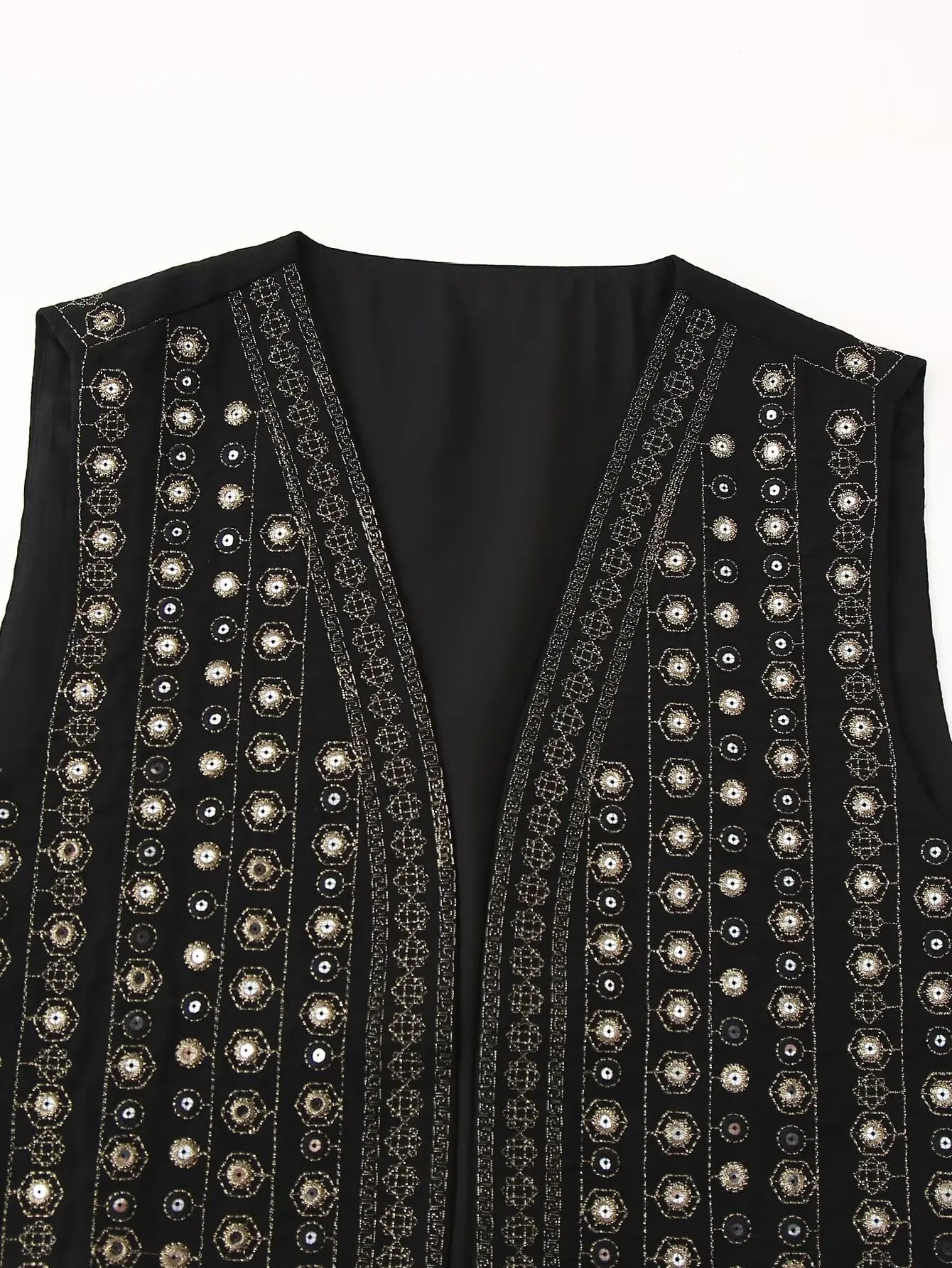 Women's Sequin Pattern Boho Vest