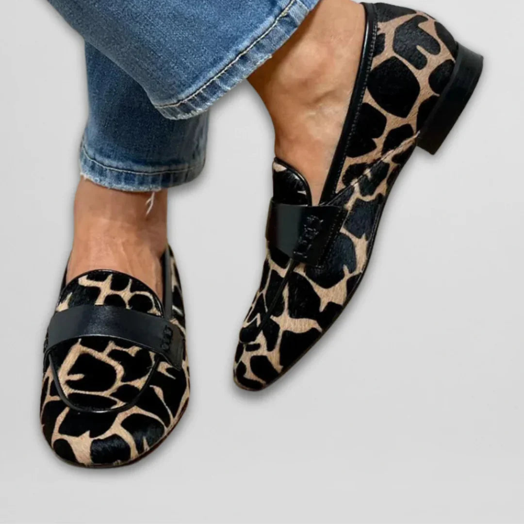 Women's Cozy and Stylish Cow Print Loafers