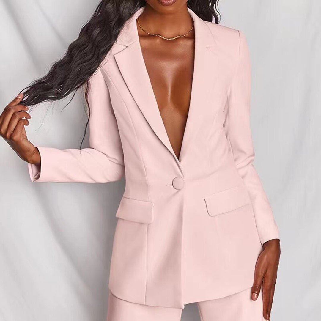 Women's Chic Blazer & Trousers Set