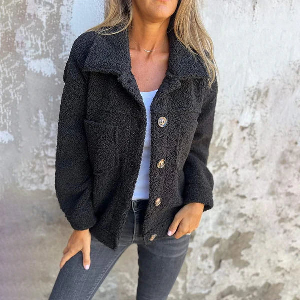 Women's Jacket with Lapel Collar