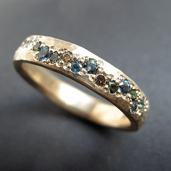 Women's Vintage Multicolor Gold Ring