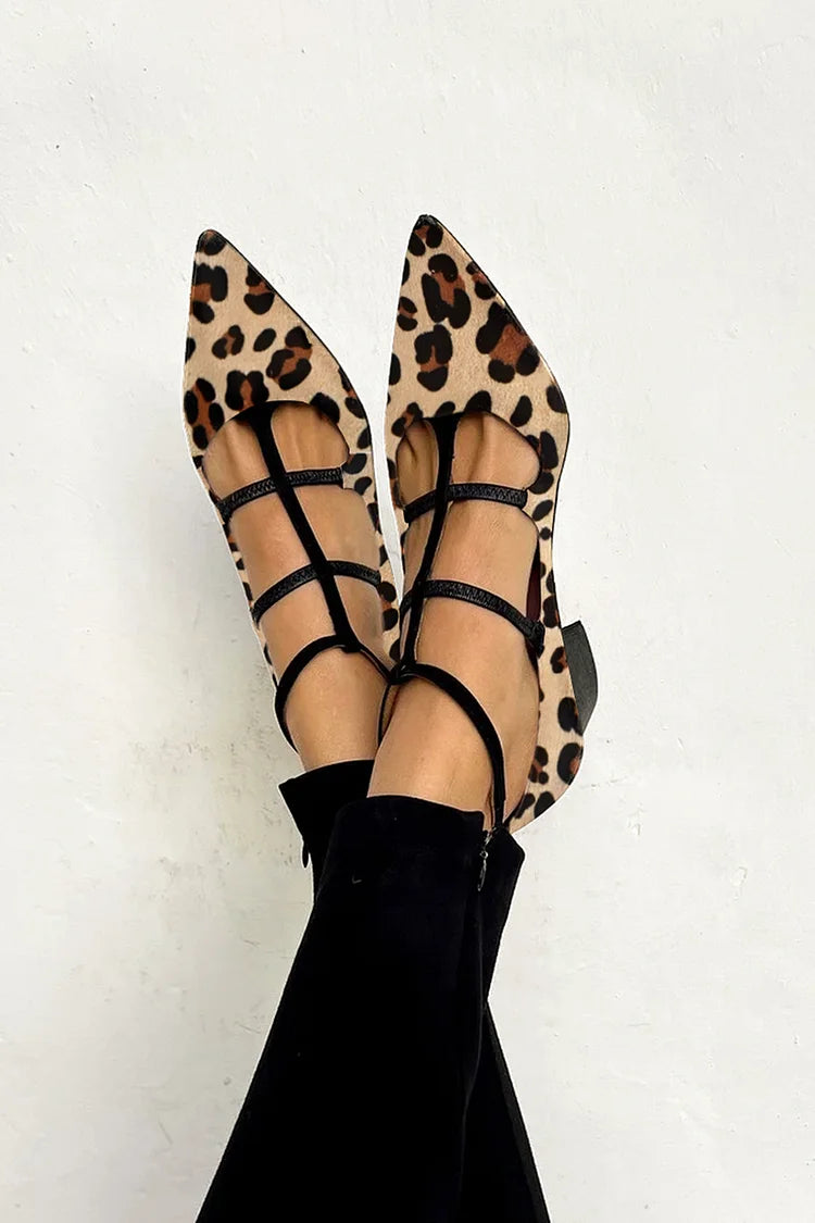 Women's Leopard Strap Heels