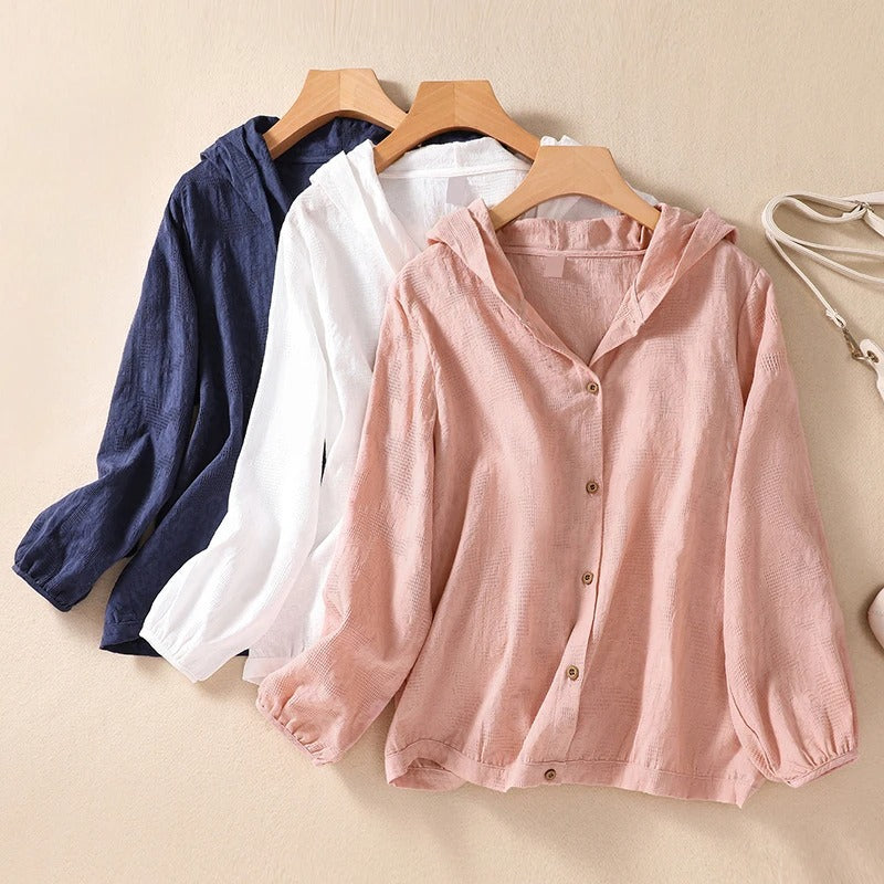 Women's Relaxed Hooded Shirt