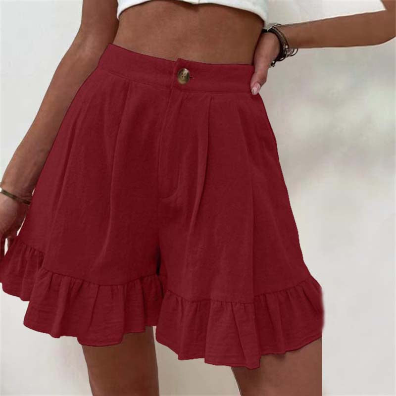 Women's Breezy Ruffle Hem Shorts