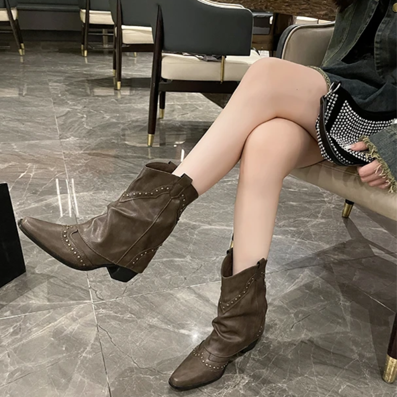 Women's Studded Western Boots