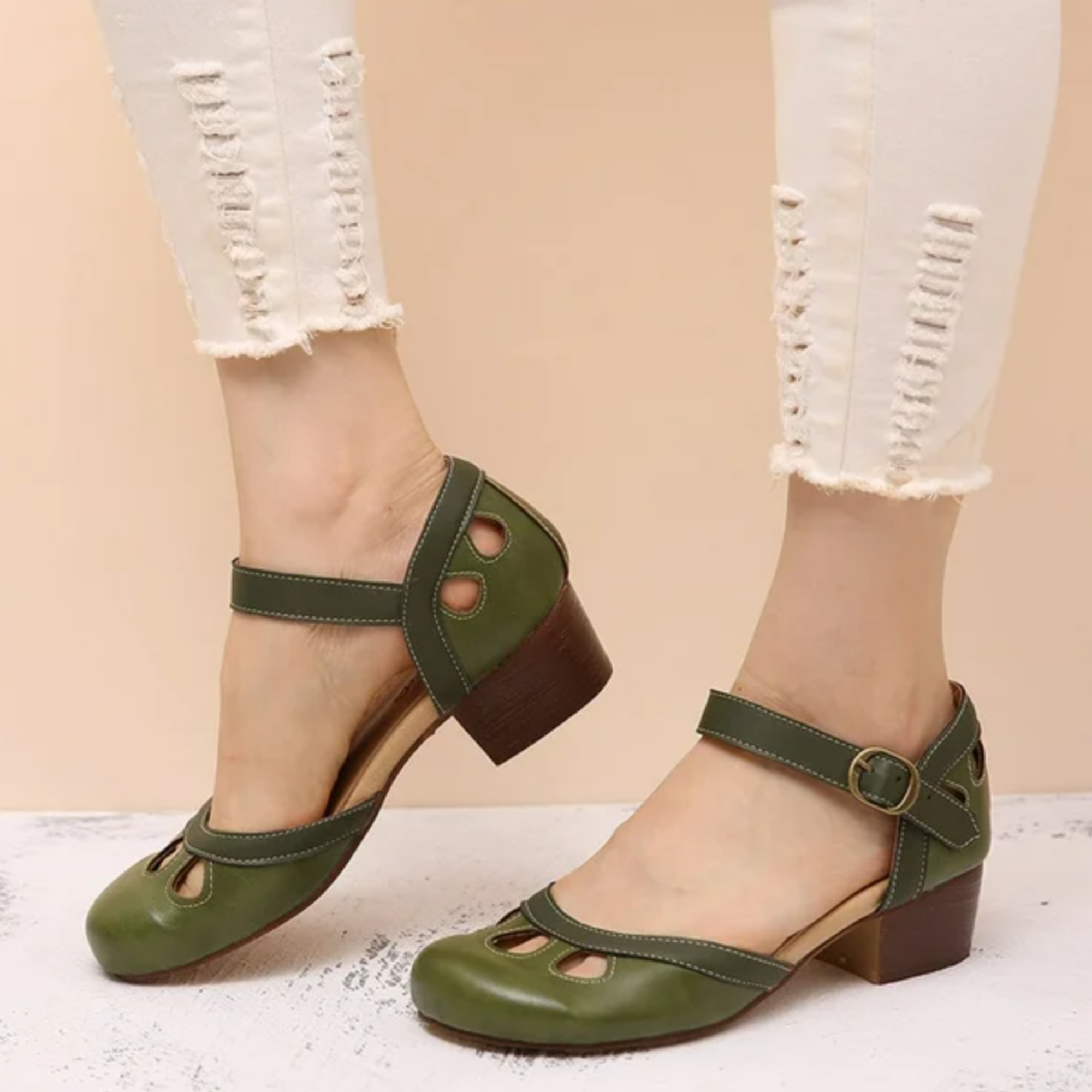 Women's Comfortable Low-Heeled Sandals