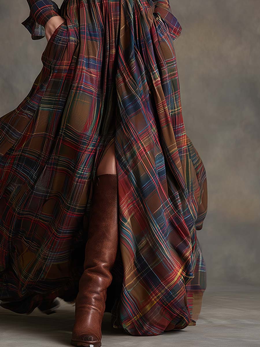 Women's Classic Button-Up Shirt Dress