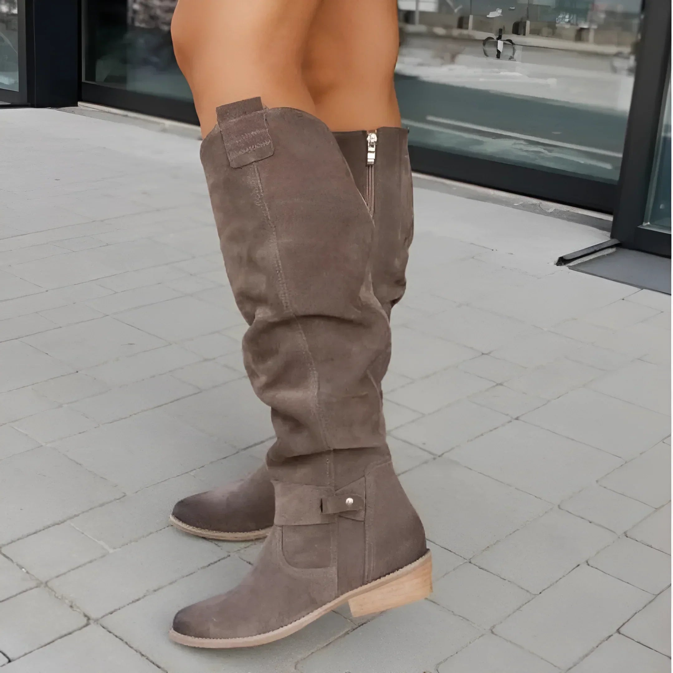 Women's Stylish Suede Knee Boots