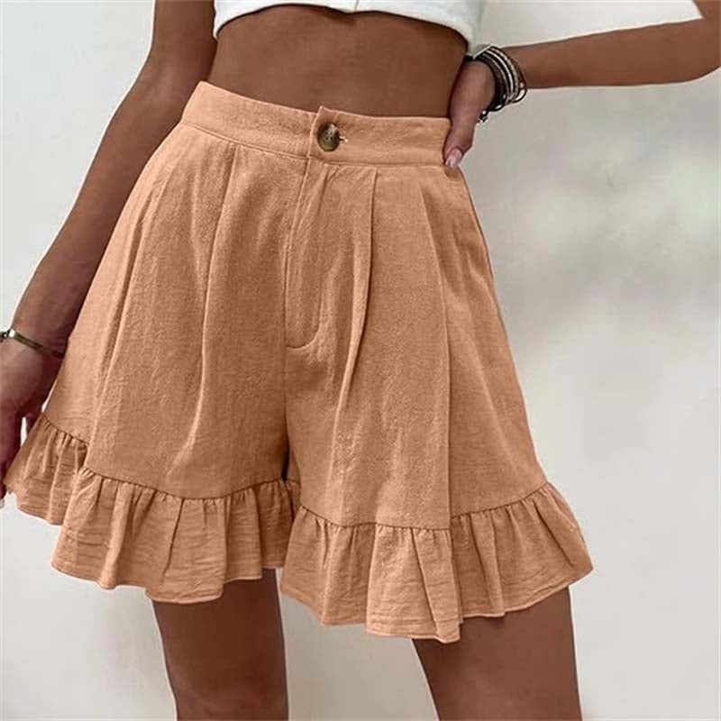 Women's Breezy Ruffle Hem Shorts