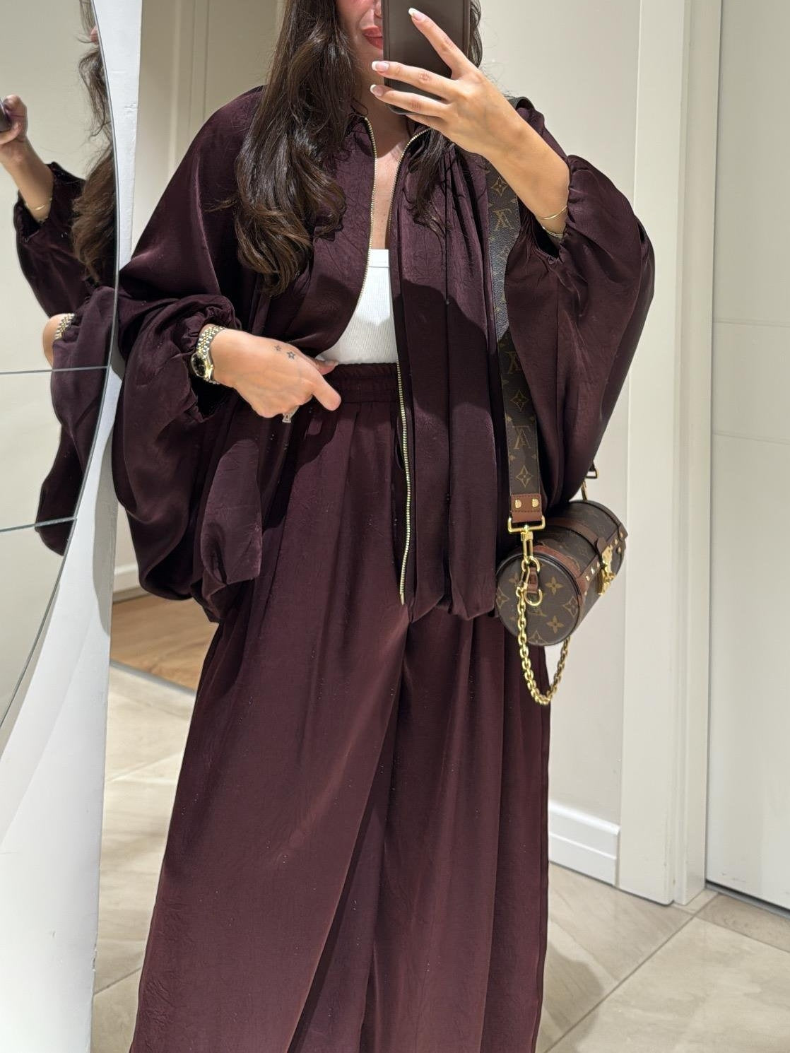 Women's Jacket + Drawstring Pants Casual Two-piece Suit