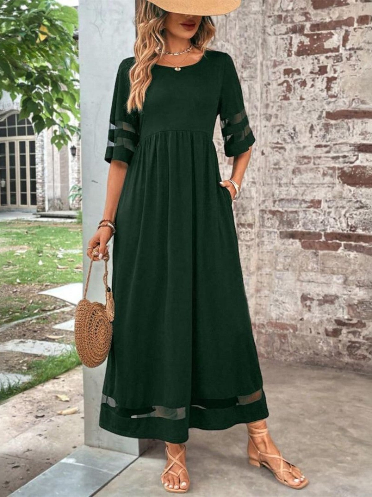 Women's Chic Tummy Flattering Coverage Dress