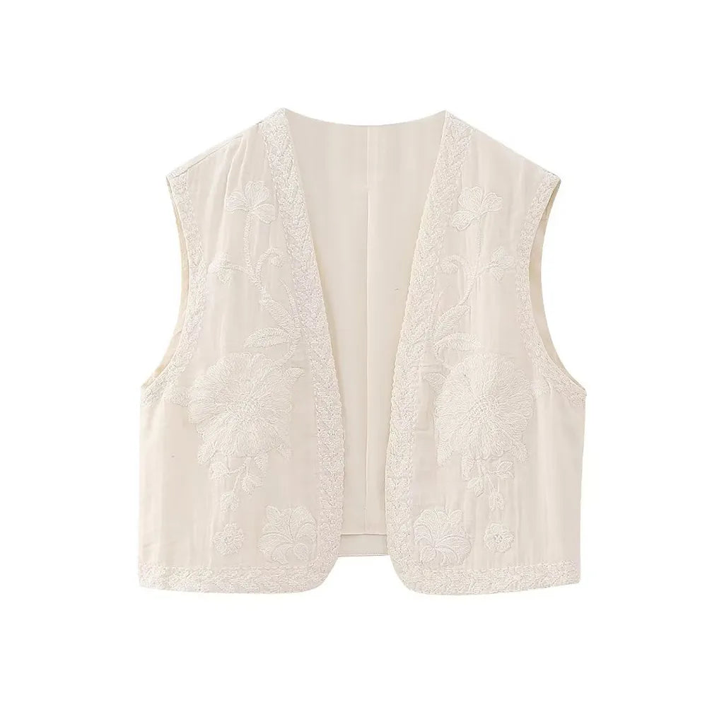 Women's Vintage Floral Boho Vest