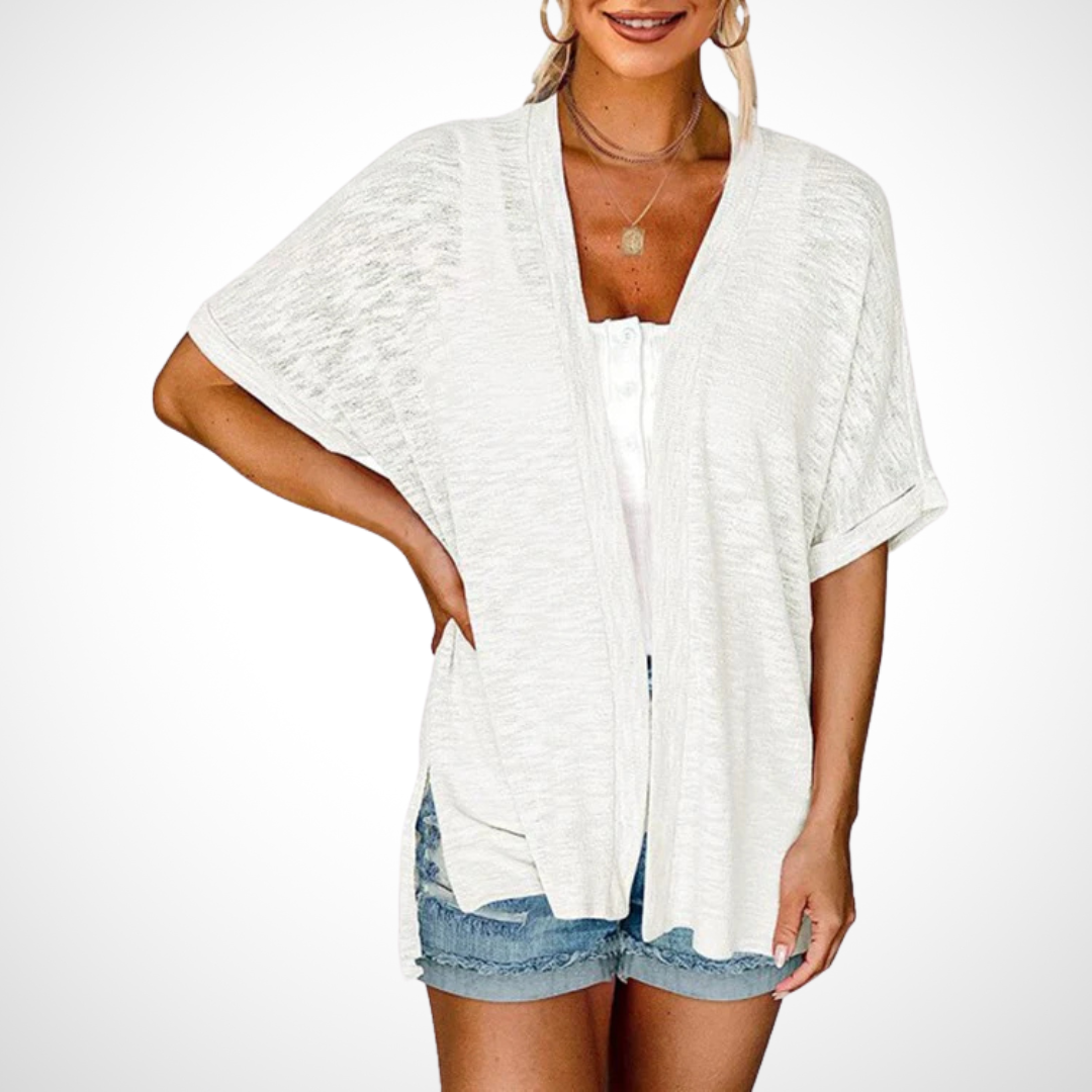Women's Stylish Flowy Short Sleeve Cardigan