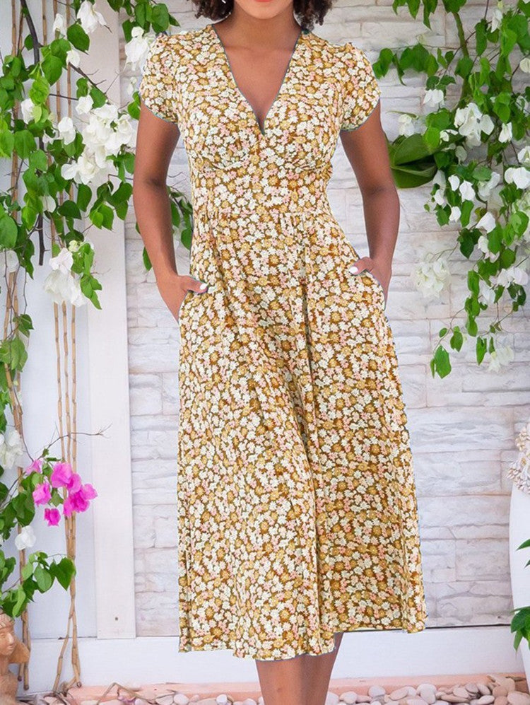 Women's Button-Front Midi Dress