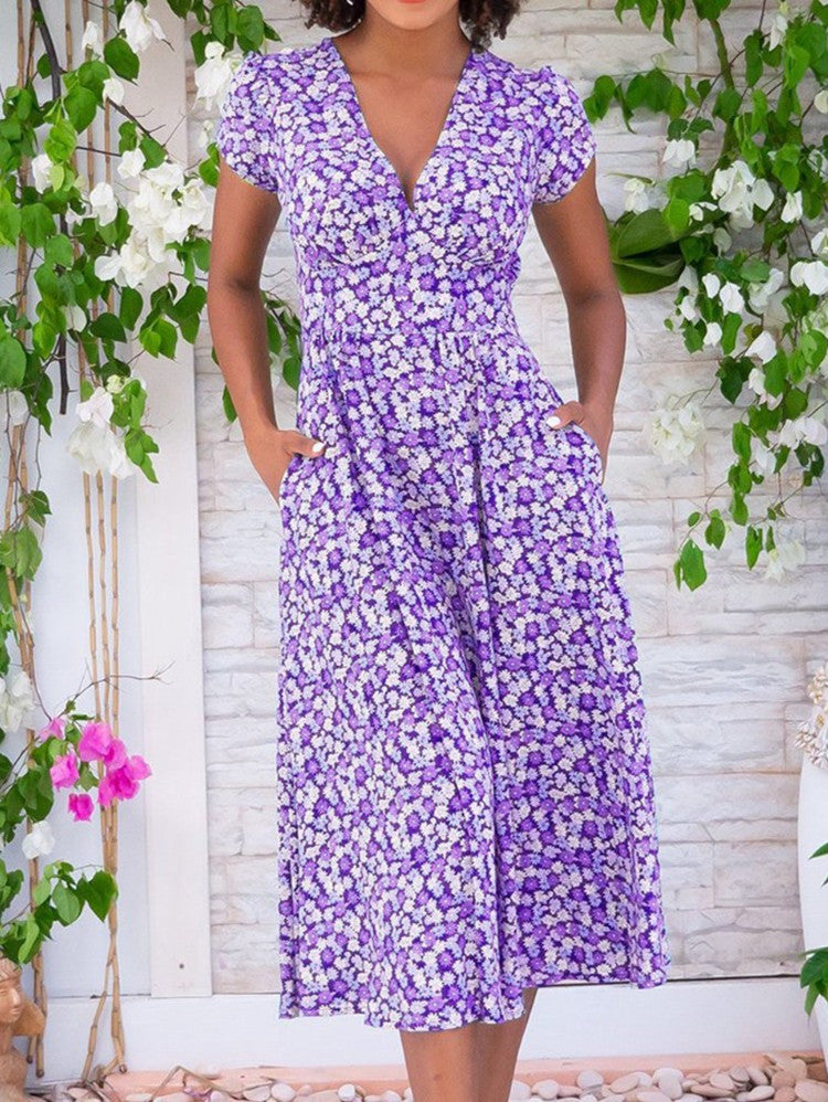 Women's Button-Front Midi Dress