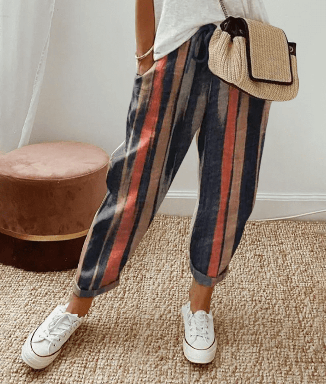 Women's Flattering Fit & Comfort Waistband Trouser With Print