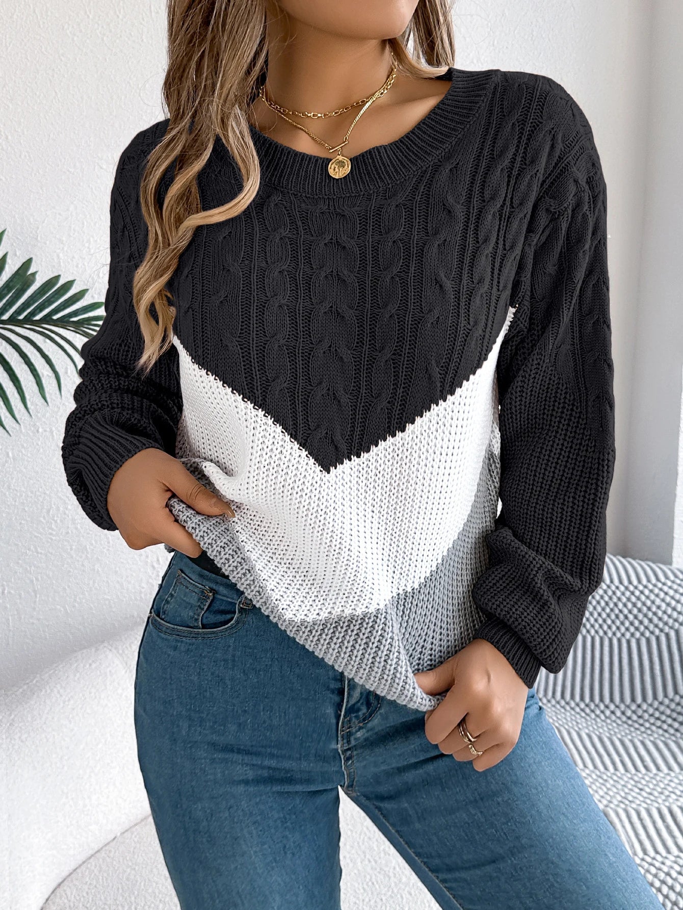 Women's Chevron Stitch Pullover