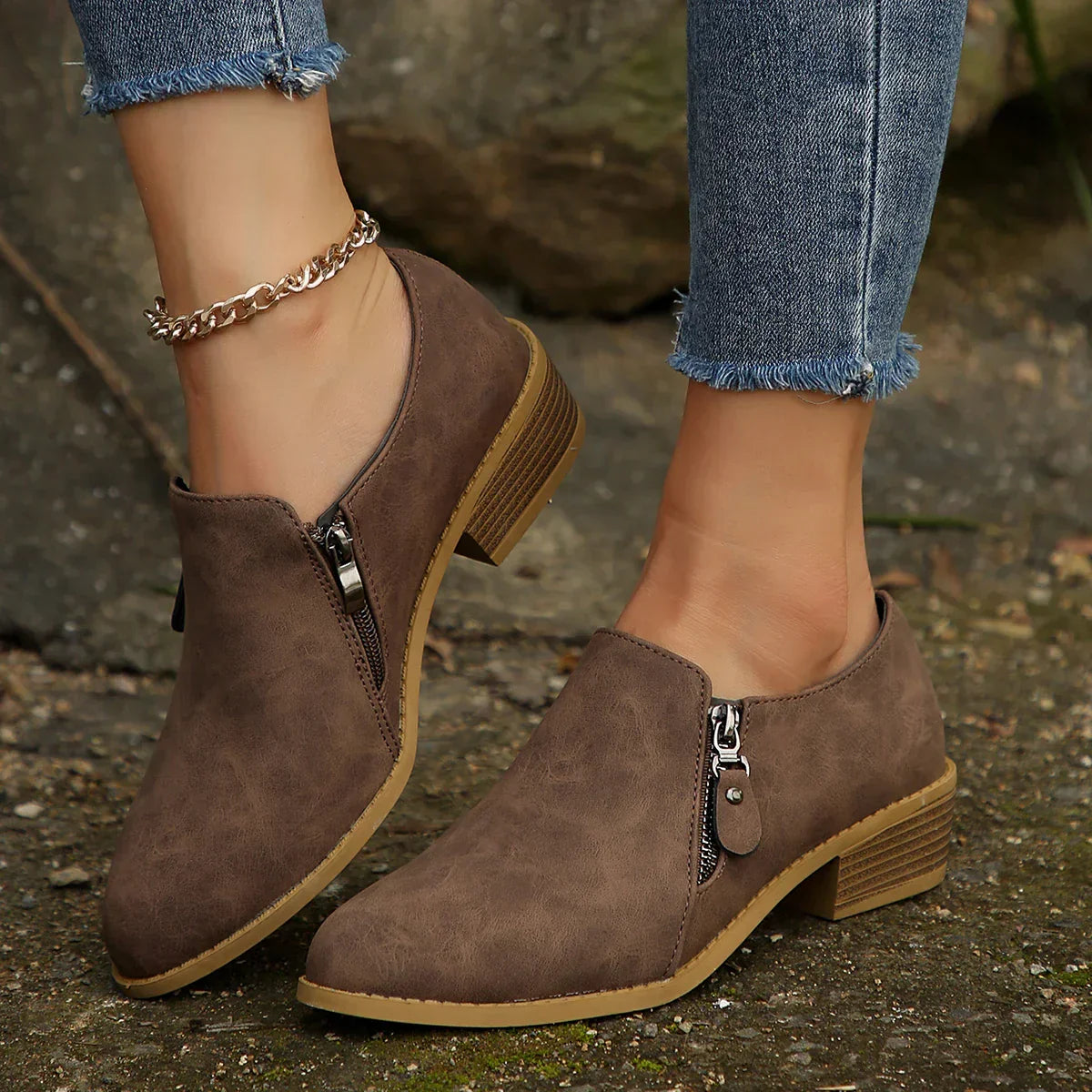 Women's SleekShield Zip-Up Ankle Boots