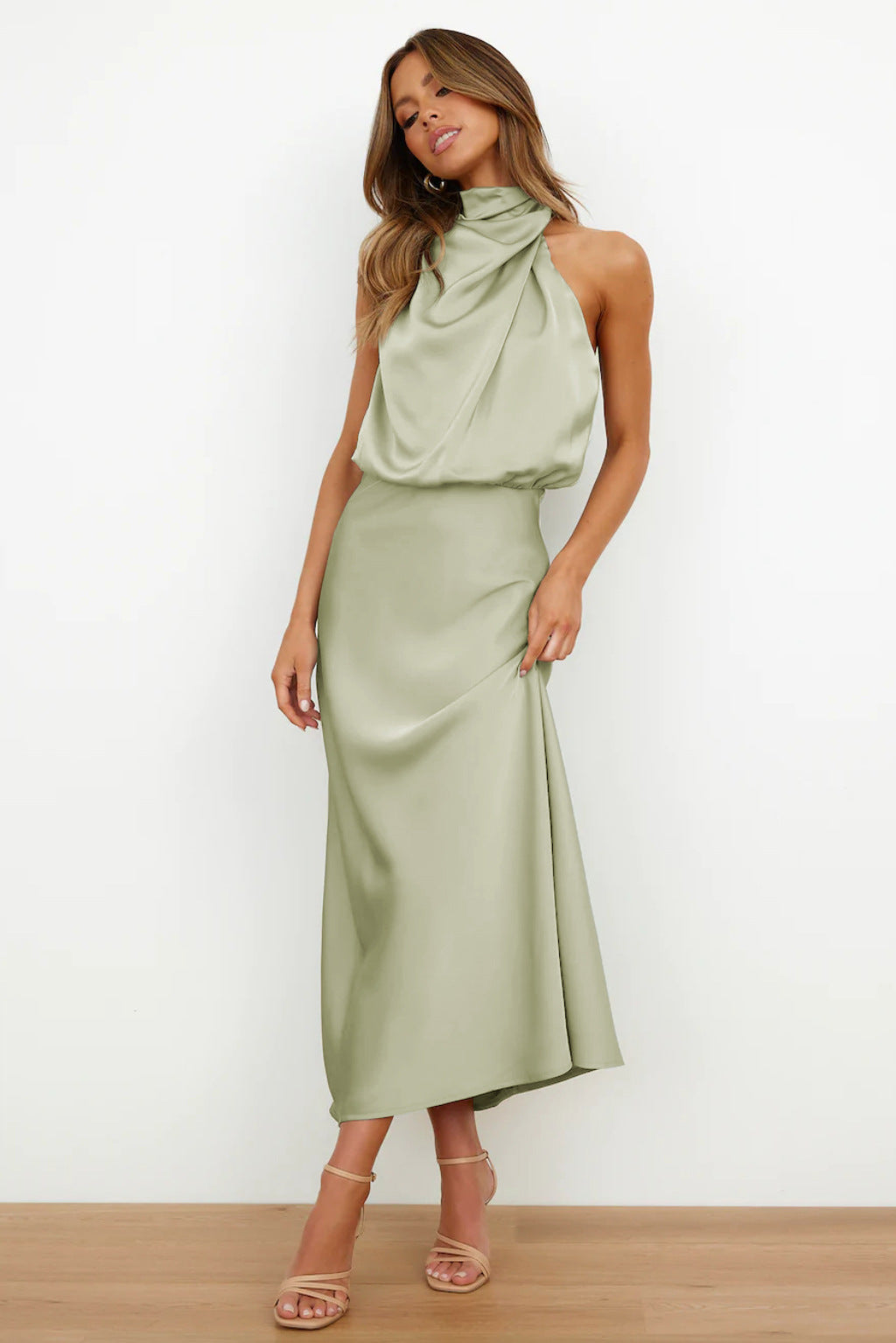 Women's Elegant Halter Evening Dress