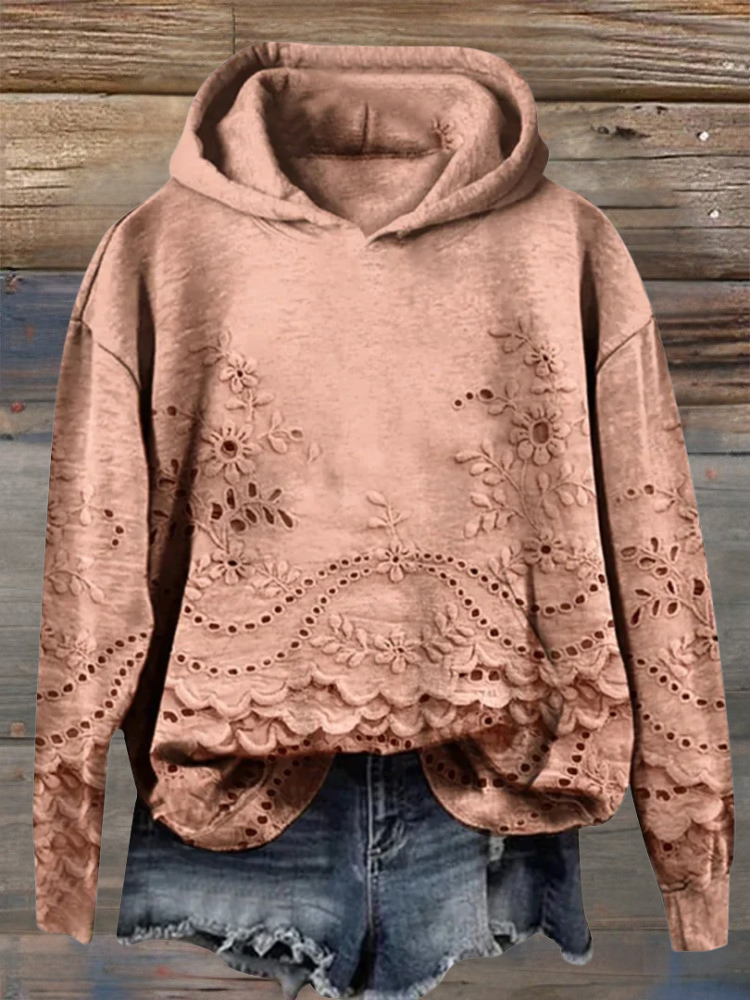 Women's Chic Floral Hoodie