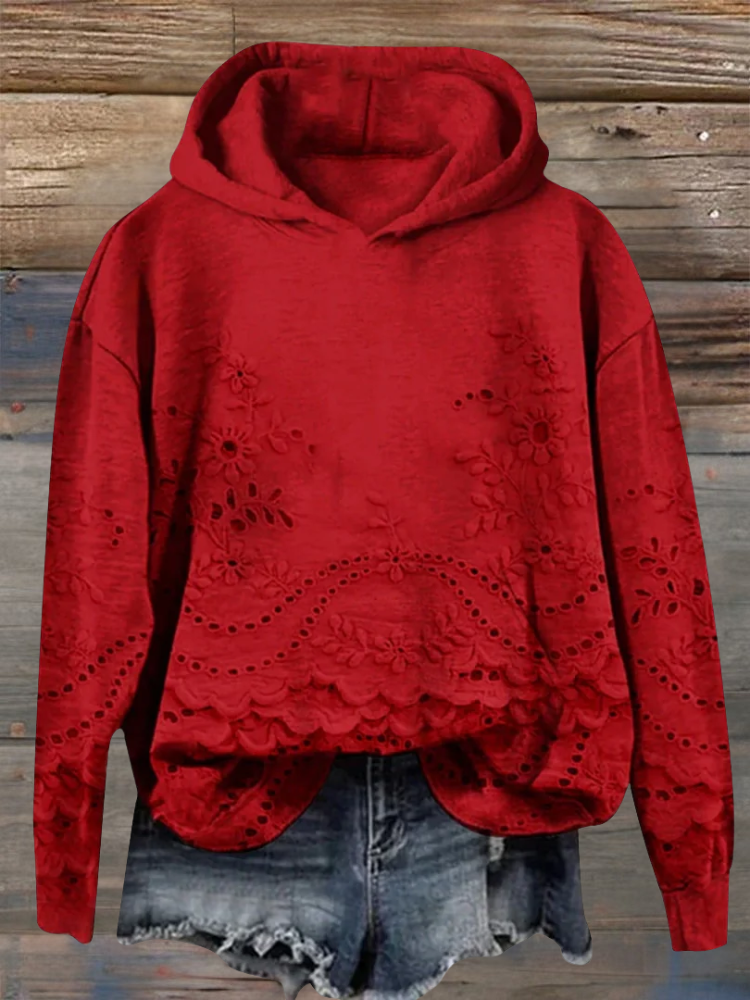 Women's Chic Floral Hoodie