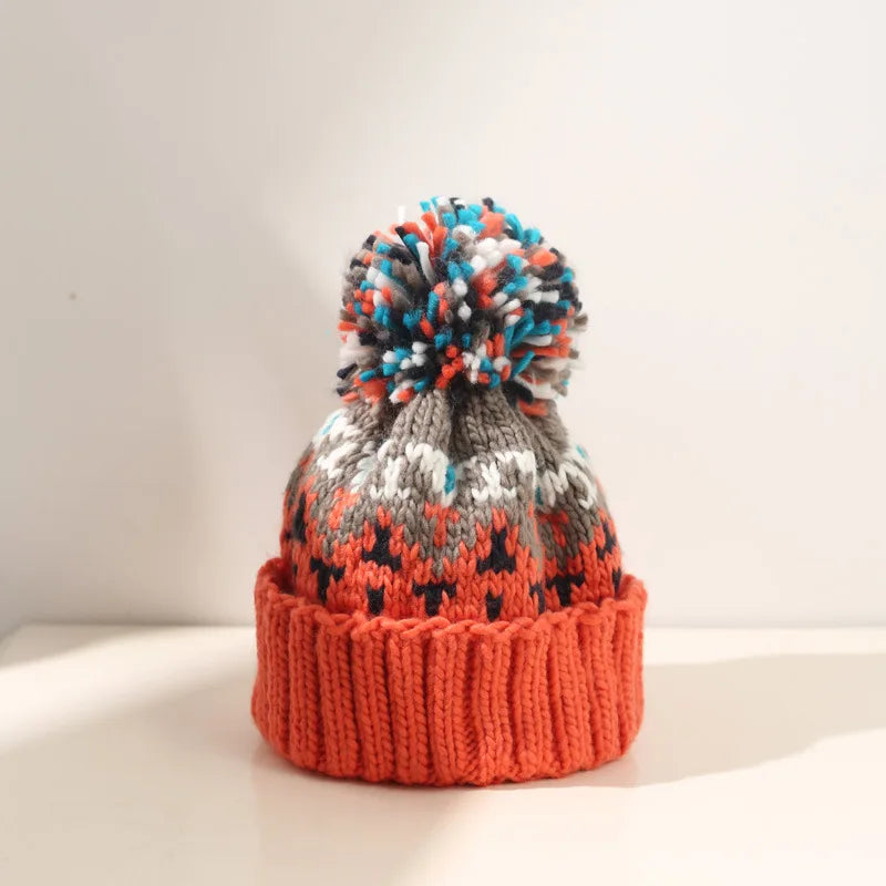 Women's Cozy Snowflake Pom Beanie