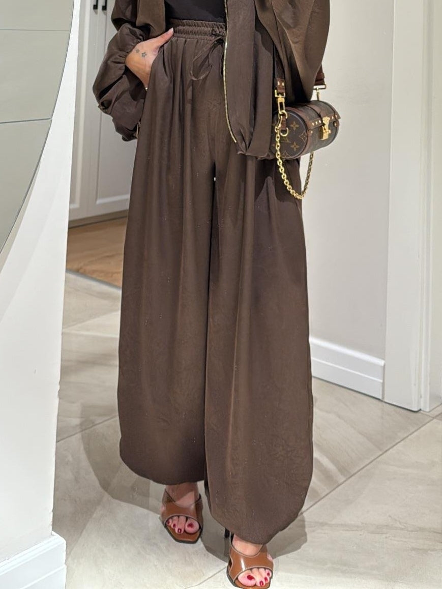 Women's Jacket + Drawstring Pants Casual Two-piece Suit