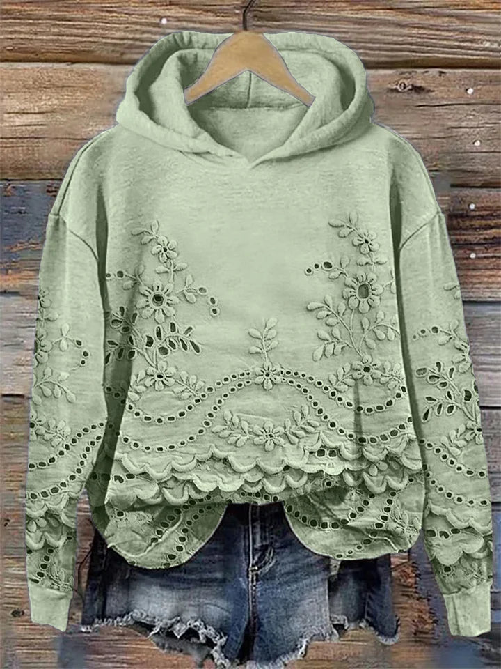 Women's Chic Floral Hoodie