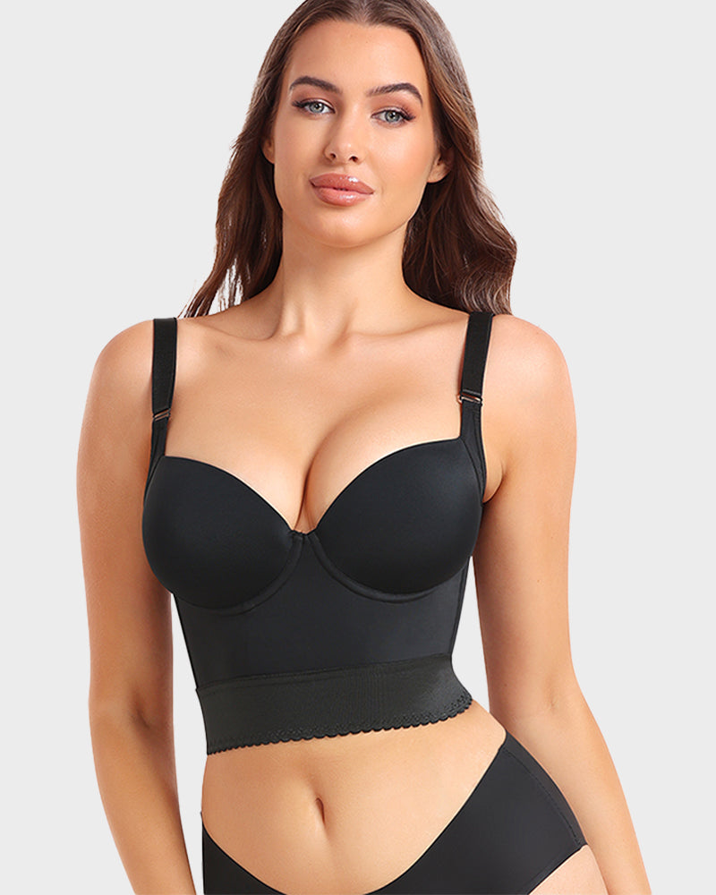 Women's Built-In Shapewear Longline Push-Up Bra