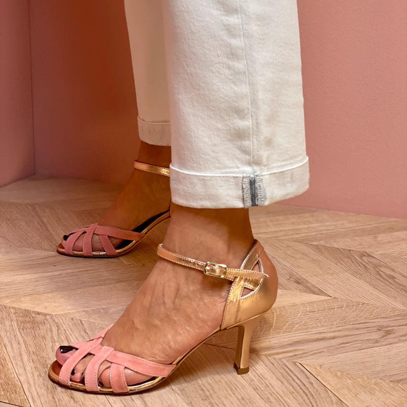 Women's Color Block Pointed Toe Heels