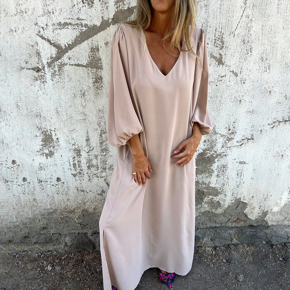 Women's Flowing Maxi Dress with Pockets
